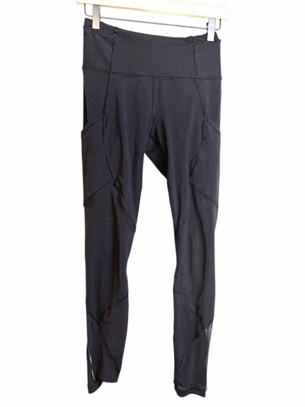 Lululemon Speed Up Mesh Reflective Tight Leggings Women Black Size 4 Full Length - Picture 2 of 13